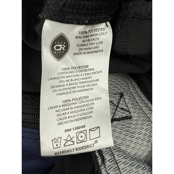 Club Ride Mens Performance Cycling Shorts L Black Polyester Spandex 34” Padded - Picture 7 of 8